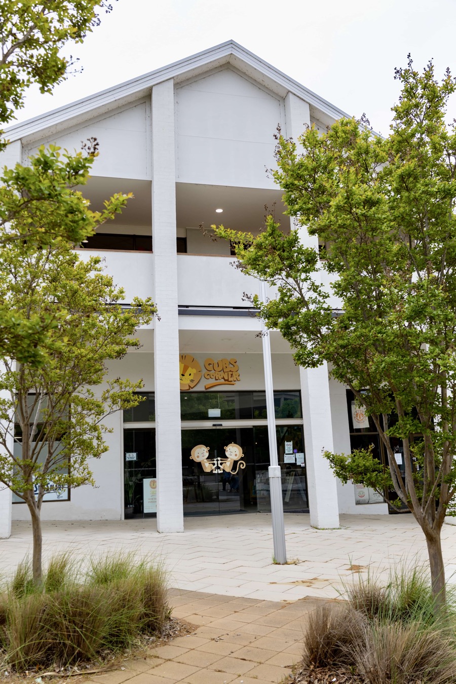 The front of the building in Greenway where Cubs Corner is located